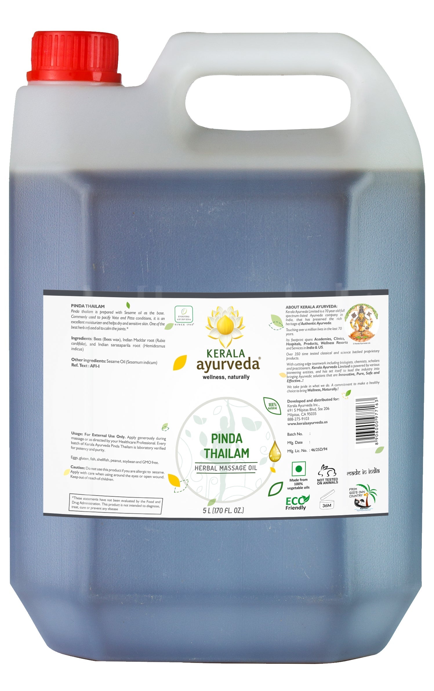 Kerala Ayurveda USA Phyto-Hydration Body Oil - Pinda Thailam
