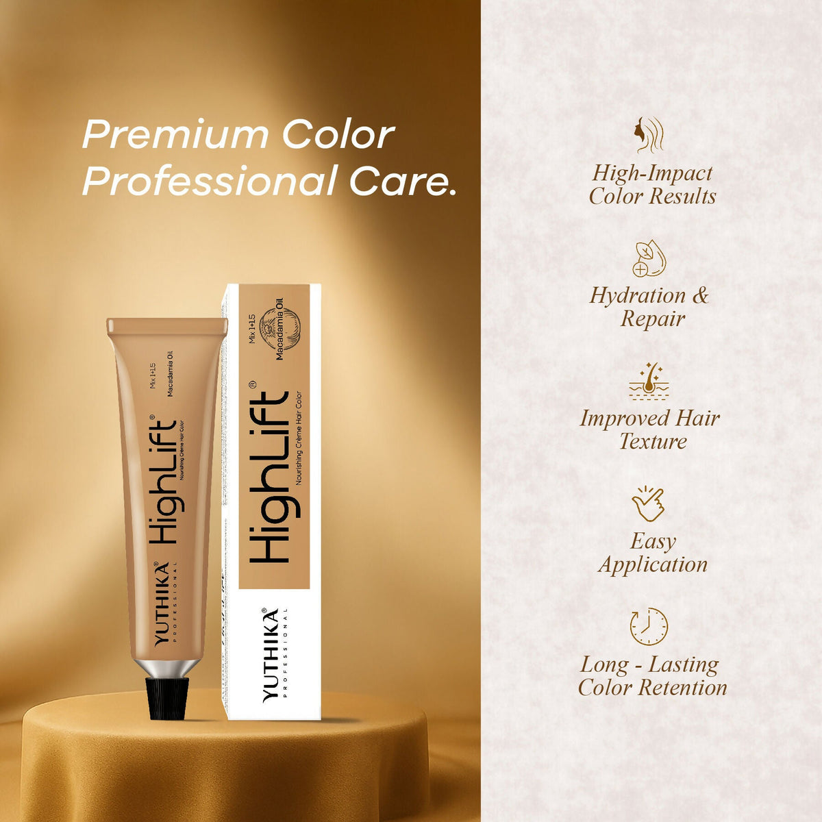 Yuthika Professional High lift Creme Hair Colour 12.5 Very Light Mahogany Brown