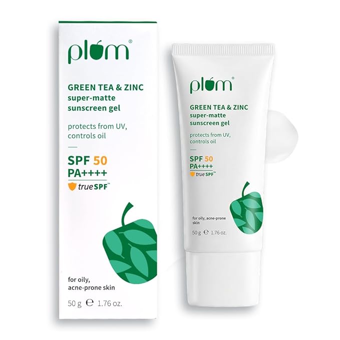 Plum Green Tea & Zinc Super-Matte Gel Sunscreen SPF 50 PA ++++ (50g)