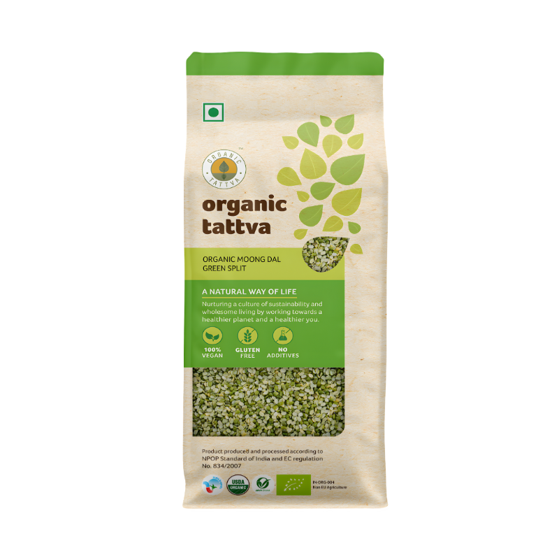 Organic Tattva Organic Green Split Mung Dal 4lb