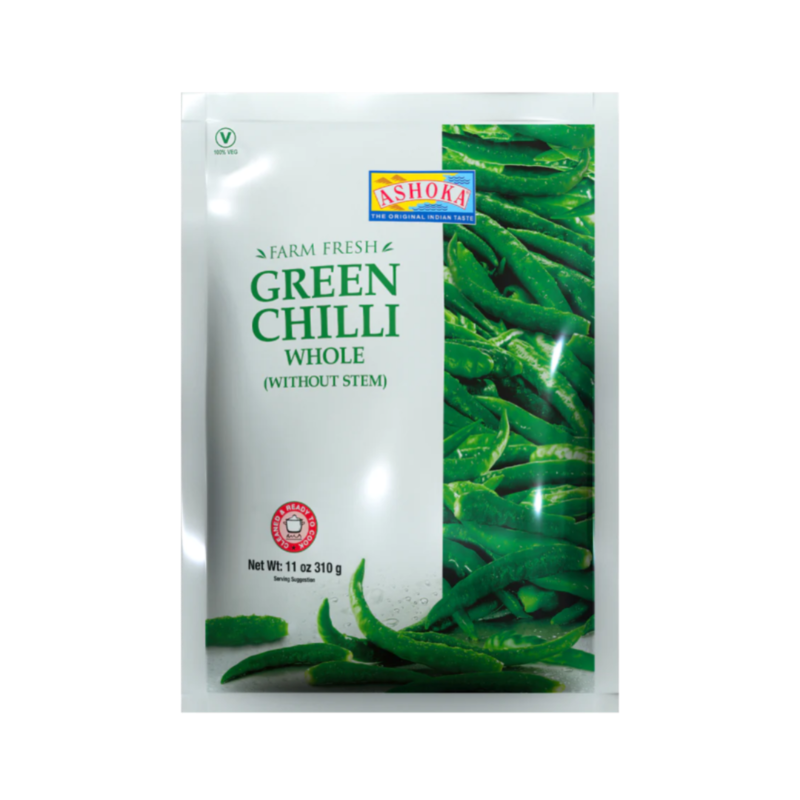 Ashoka Green Chilli Whole (Without Stem) 310gm