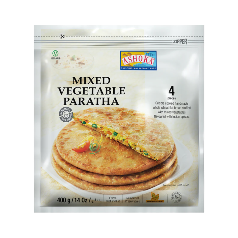Ashoka Frozen Mixed Vegetable Paratha 400gm (4pc)