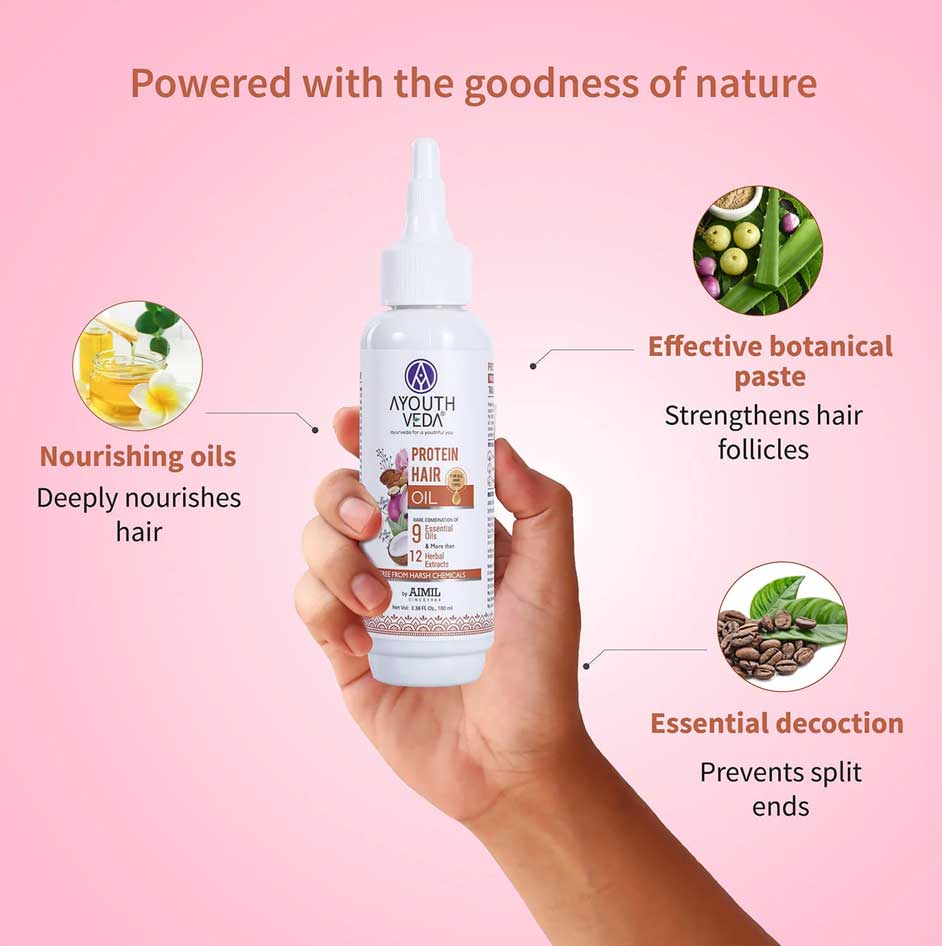 Ayouthveda Protein Hair Oil With Bhringraj and Coffee Beans