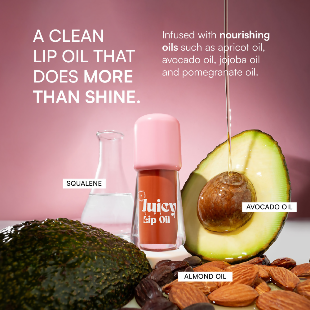 Gush Beauty Balmy Glossy Tinted Lip Oil - Cherry Red
