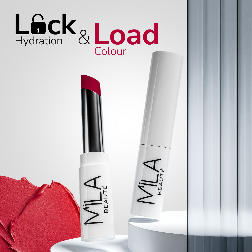 Mila Beaute 24 Hr Non-Transfer Matte Locked-In Lipstick - Fresh Rose