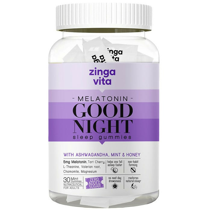 Zingavita Melatonin 5mg Good Night Sleep Gummies