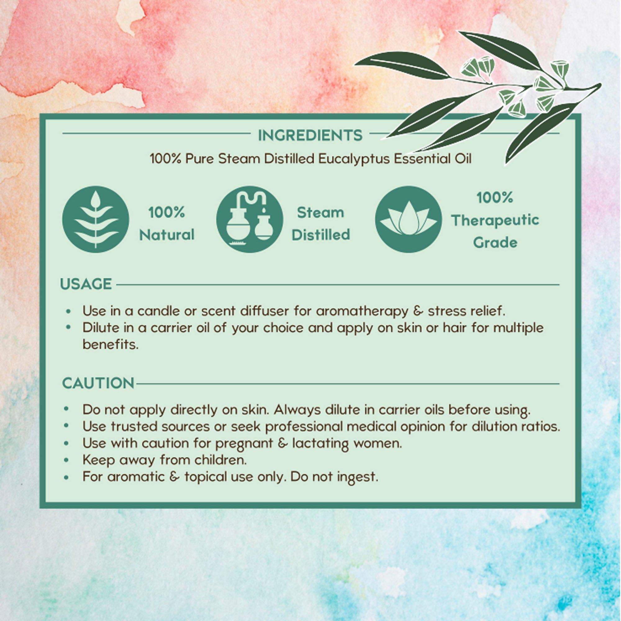 Nat Habit Nilgiri Eucalyptus Essential Oil