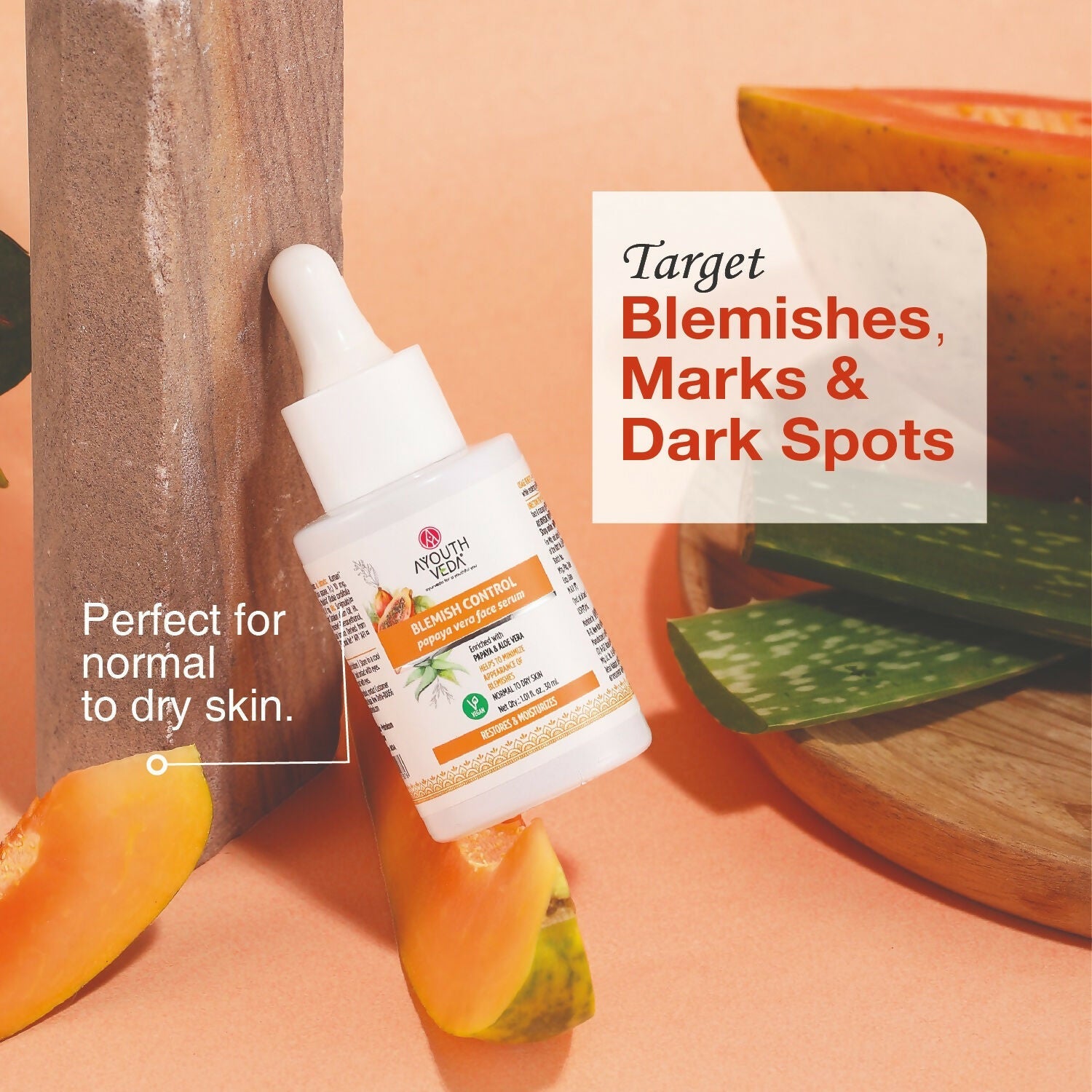 Ayouthveda Blemish Control Papaya Vera Face Serum