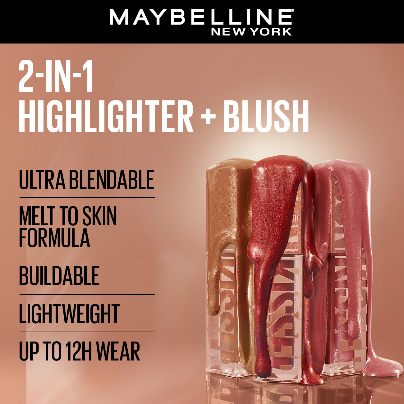 Maybelline New York Sunkisser Highlighter + Blush - Downtown Rush