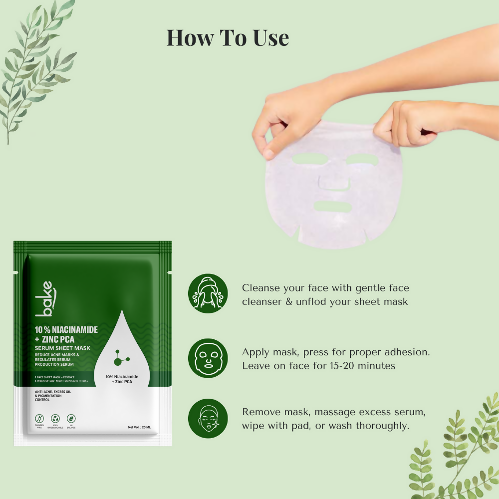 Bake 10% Niacinamide + Zinc PCA Serum Sheet Mask