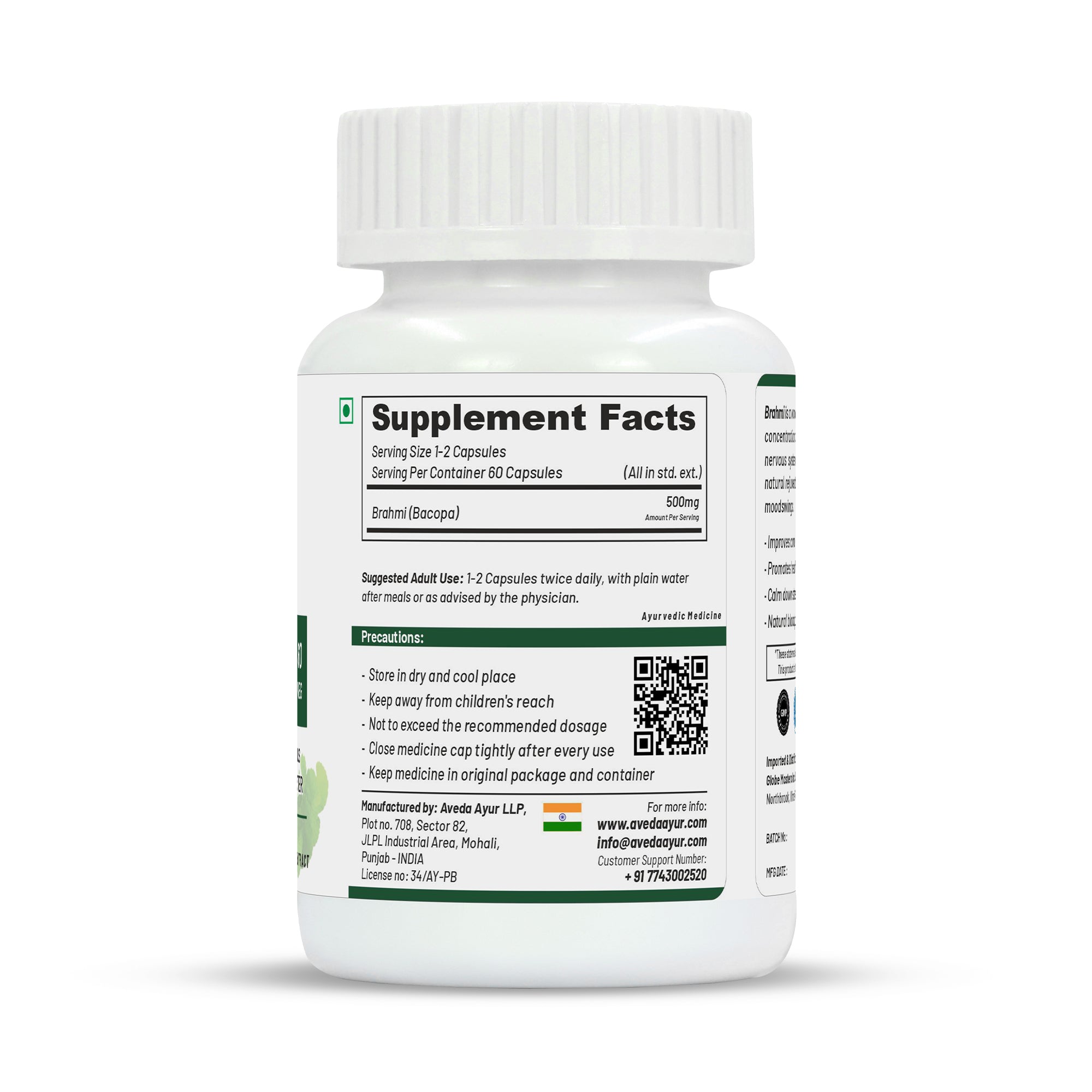 Life Aveda Premium Brahmi Capsules