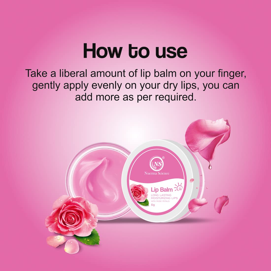 Nuerma Science Rose Petals Lip Balm | Long Lasting Moisturizing Lips