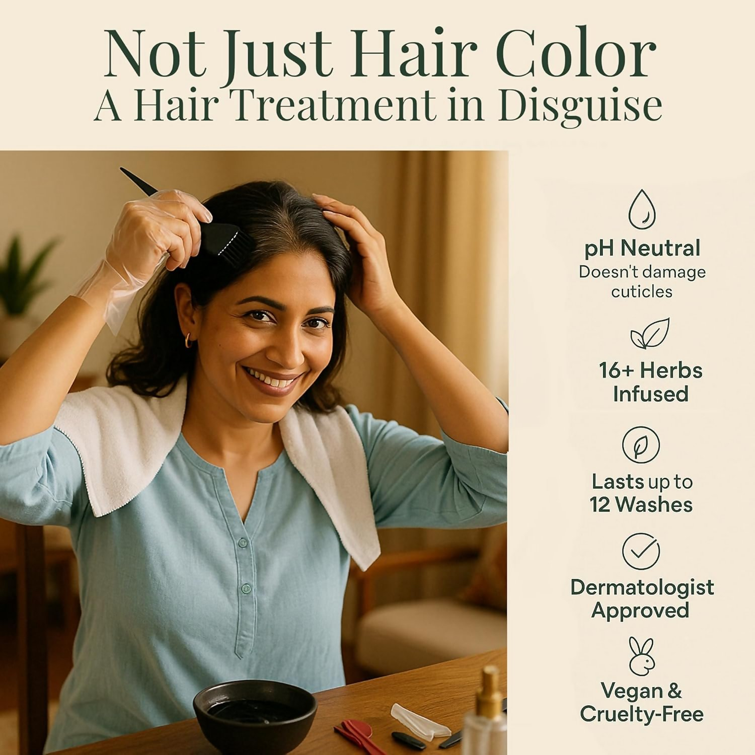 Sacred Herbs Ammonia & PPd Free Natural Organic Gel Dark Brown Hair Color For Men & Women