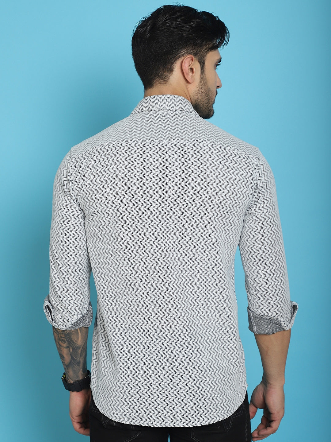 Woven Design Cotton Shirt for Men