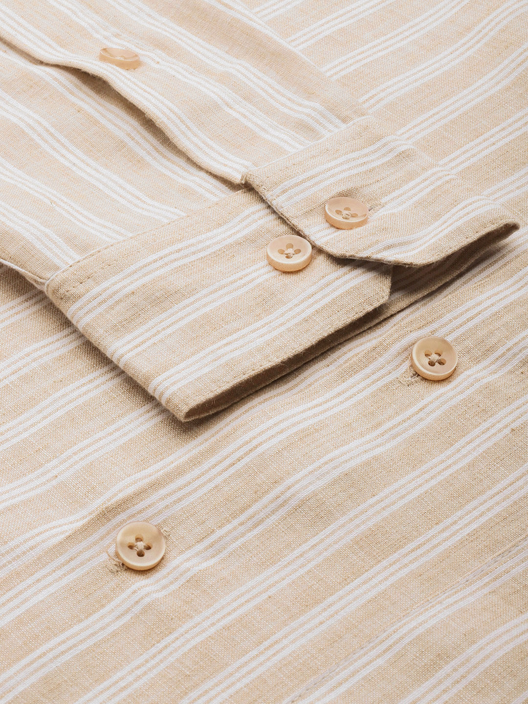 Indian Needle Men's Cotton Striped Formal Shirts