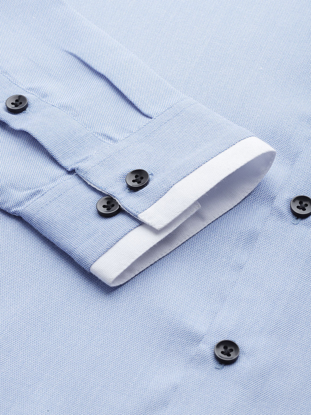 Jainish Men's Cotton Solid Formal Shirts ( SF 796Blue )