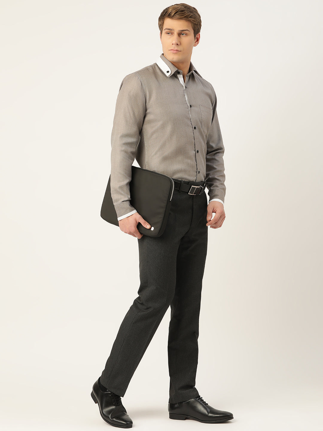 Indian Needle Men's Cotton Solid Formal Shirts