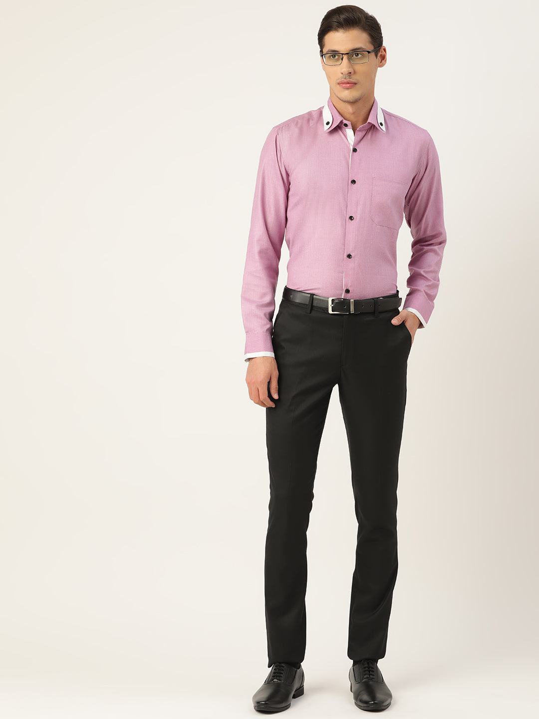 Indian Needle Men's Cotton Solid Formal Shirts