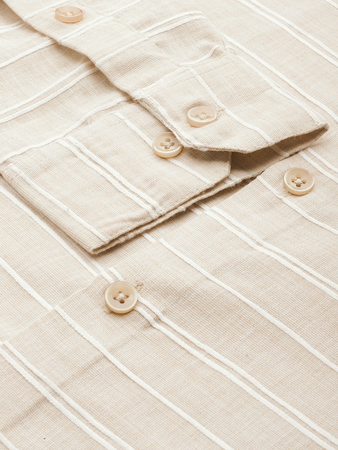 Indian Needle Men's Cotton Striped Formal Shirts