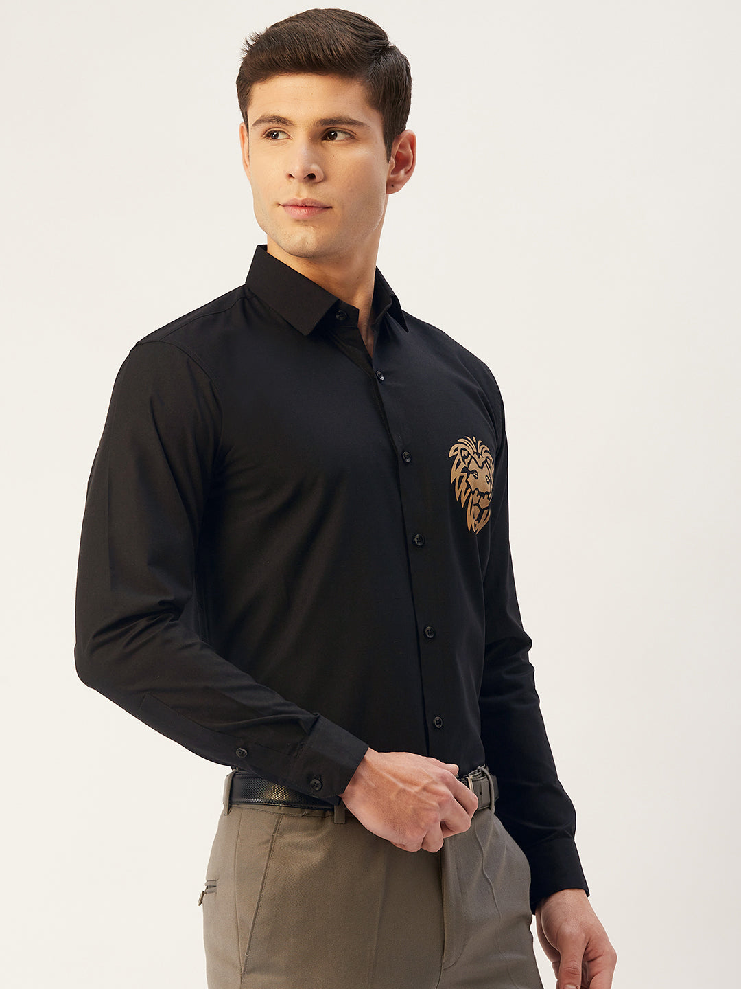Indian Needle Men's Cotton Printed Formal Shirts