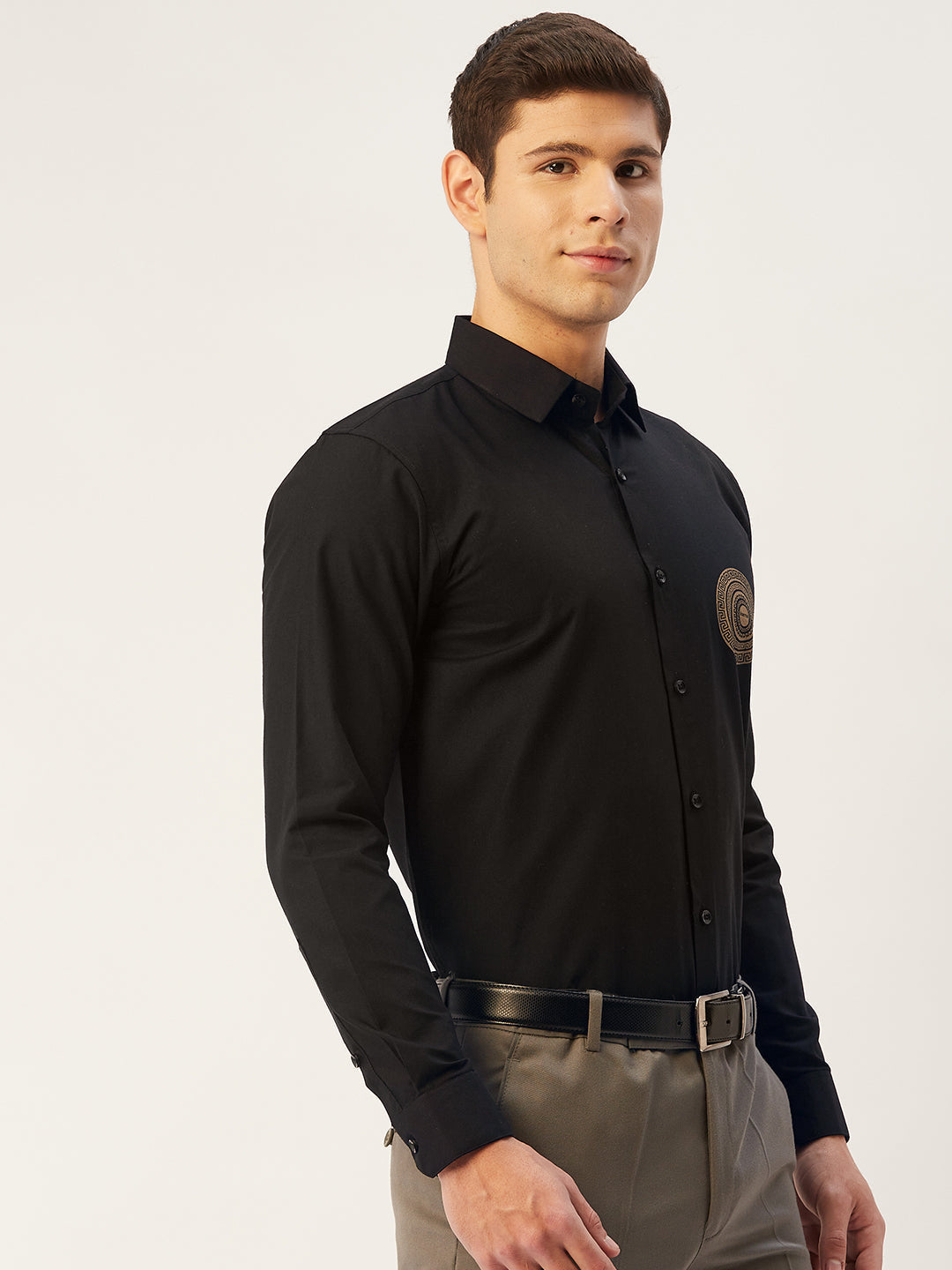 Indian Needle Men's Cotton Printed Formal Shirts