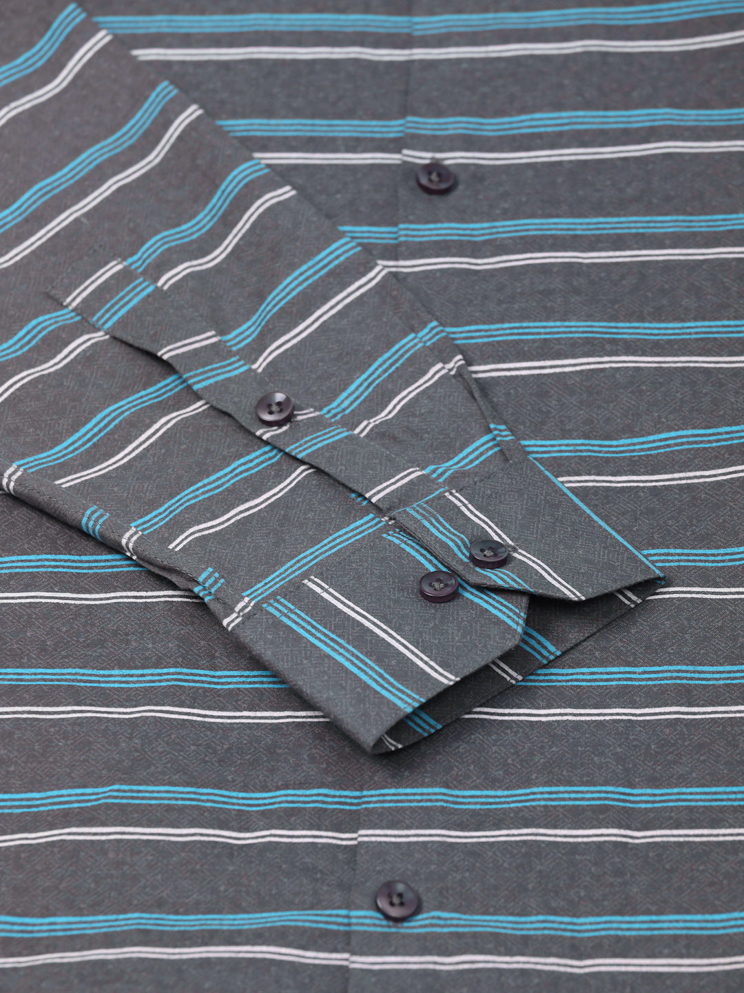 Indian Needle Men's Cotton Striped Formal Shirts