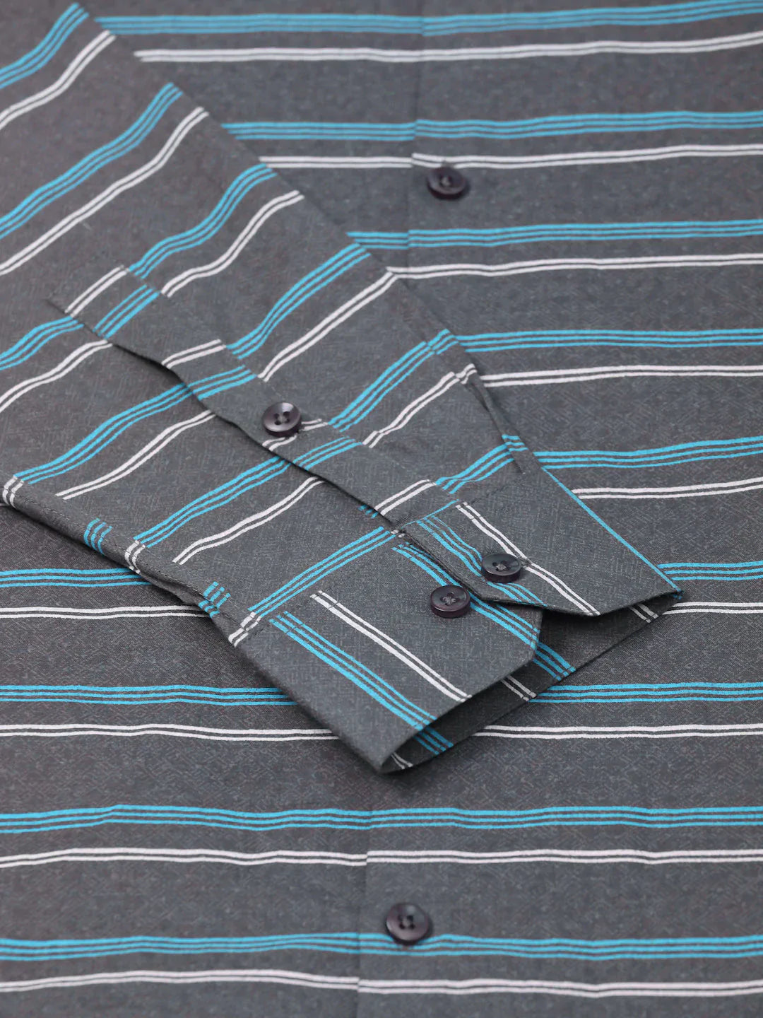 Jainish Men's Cotton Striped Formal Shirts ( SF 820Grey )