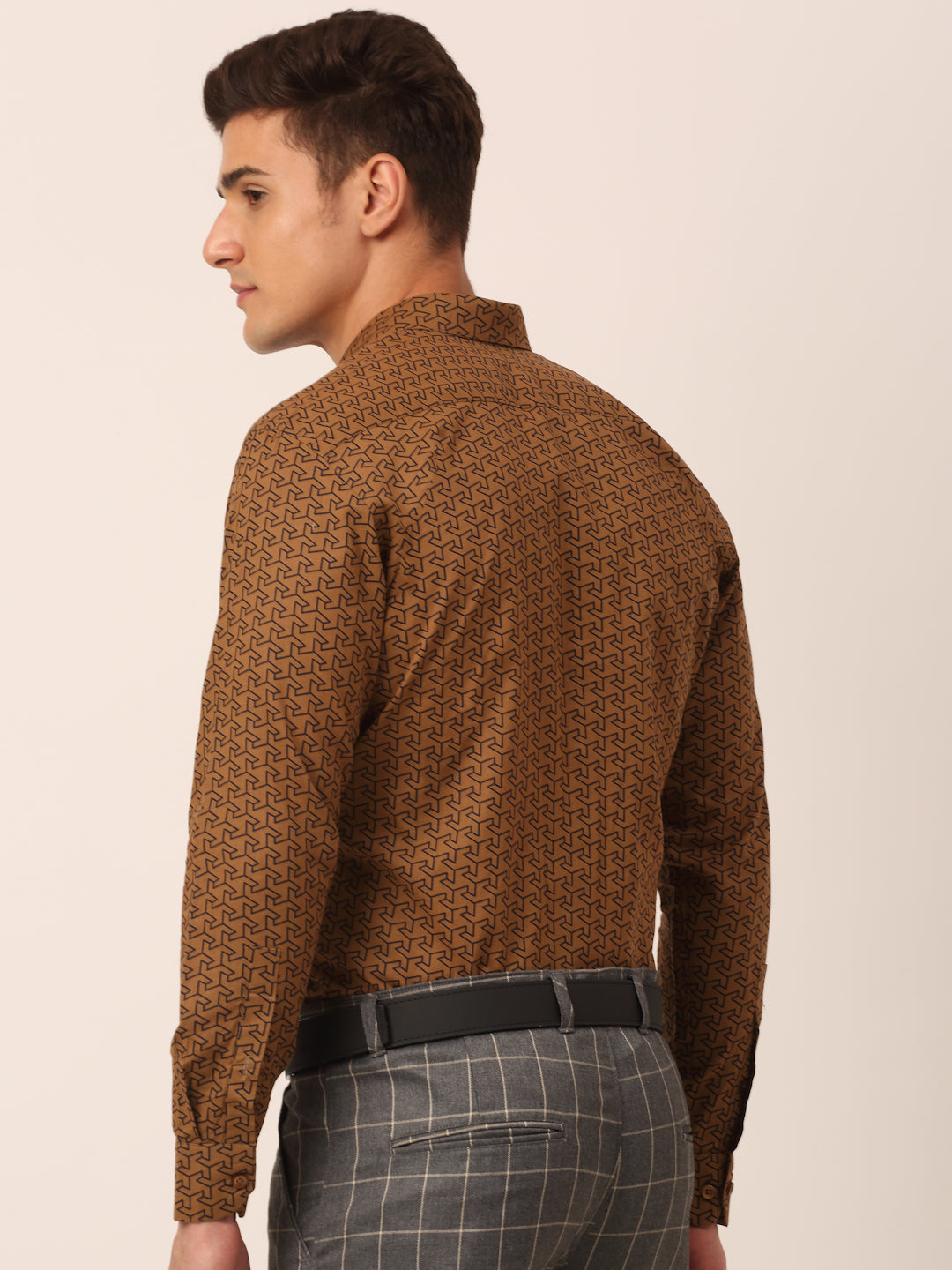 Indian Needle Men's Cotton Printed Formal Shirts