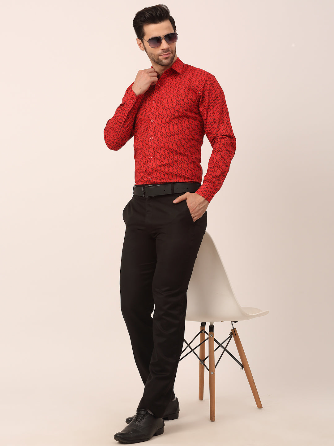 Indian Needle Men's Cotton Printed Formal Shirts