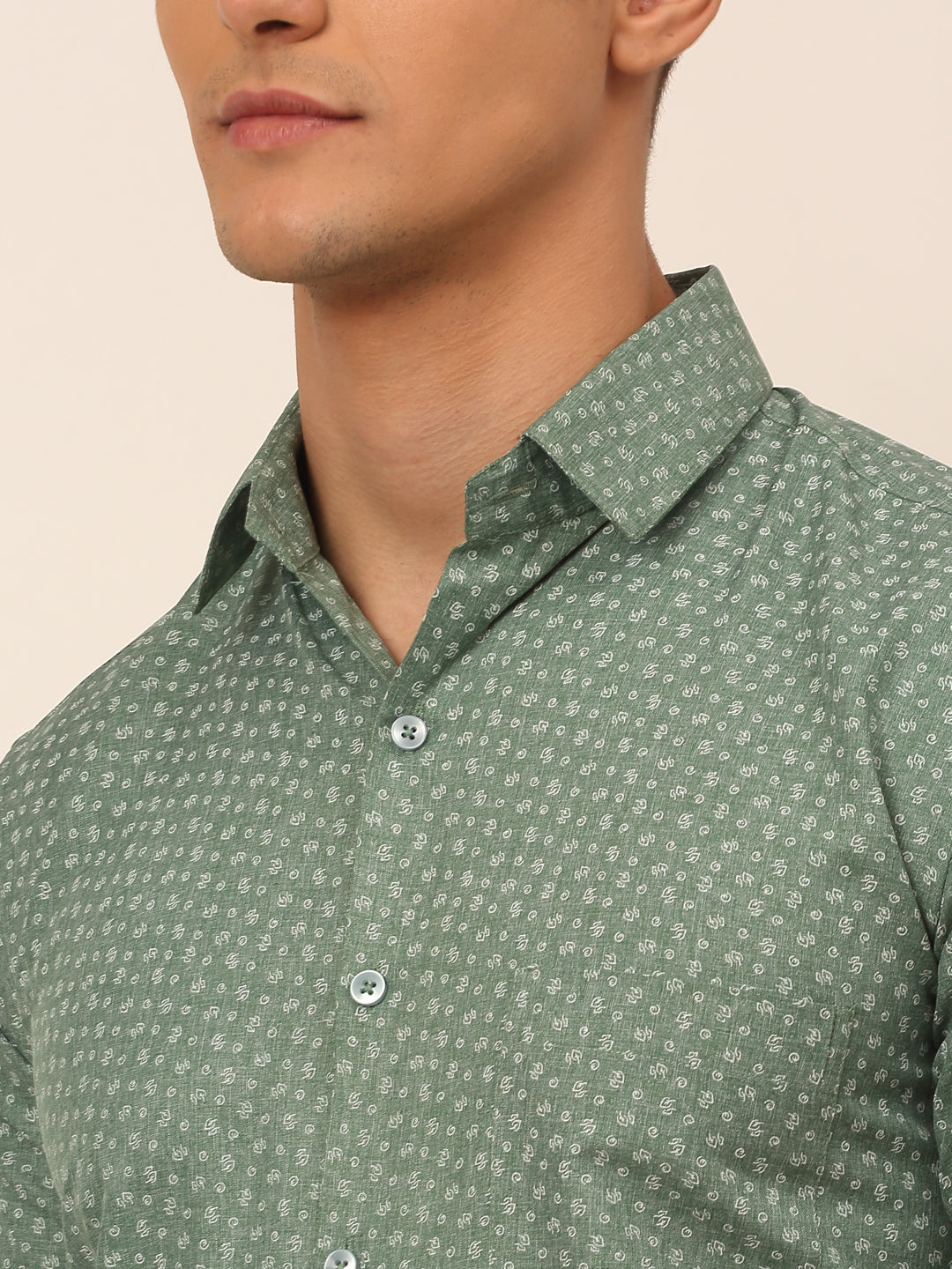 Indian Needle Men's Cotton Printed Formal Shirts