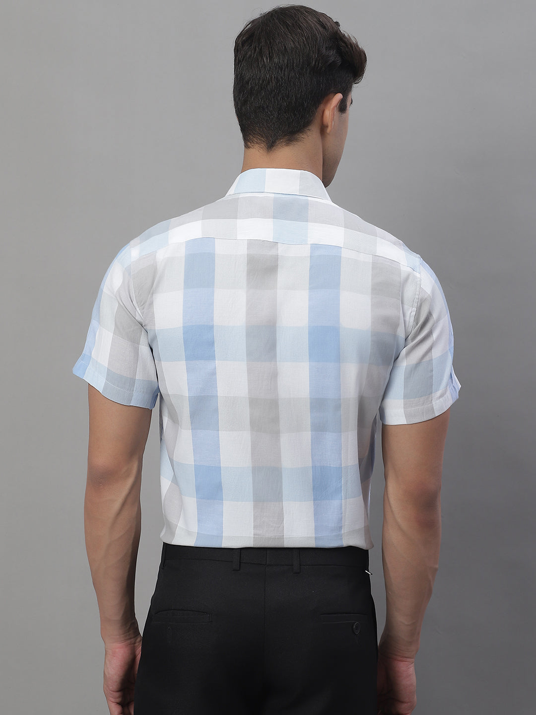 Men's Pure Cotton Checked Formal Shirts