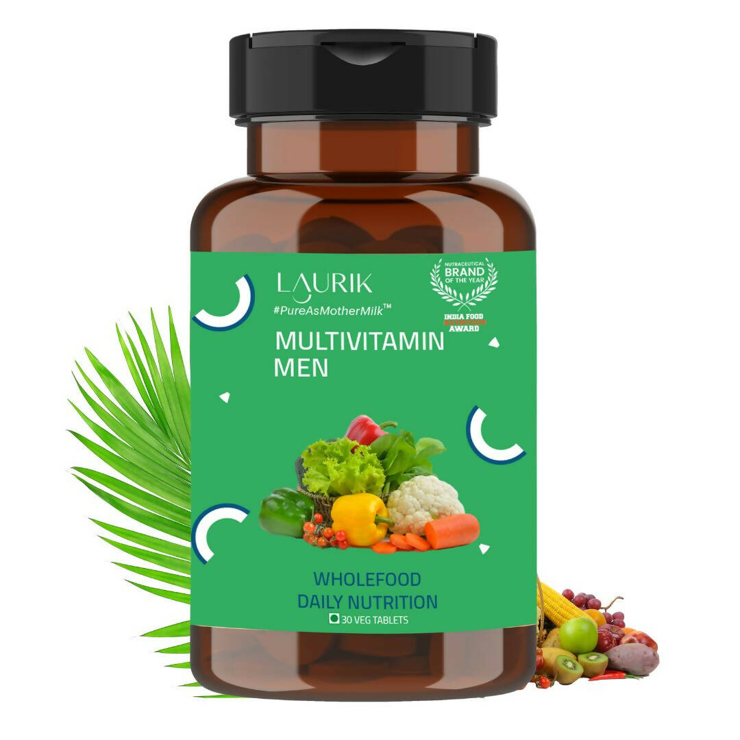 Laurik Multivitamin Tablets For Men | Vitamin A, C, D ,E With B Vitamins, Iron, Zinc & Calcium Supplements For Overall Health