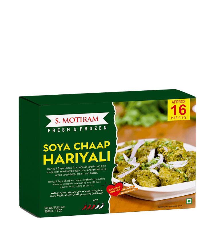 S Motiram Hariyali Soya Chaap 400g