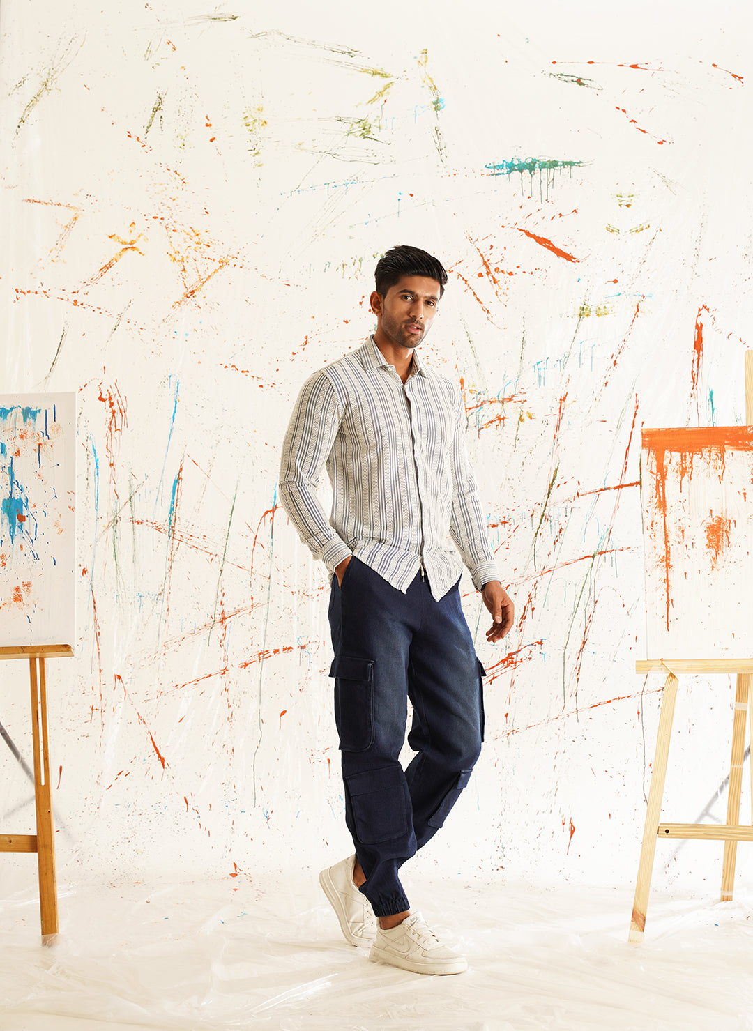 Woven Design Cotton Shirt for Men