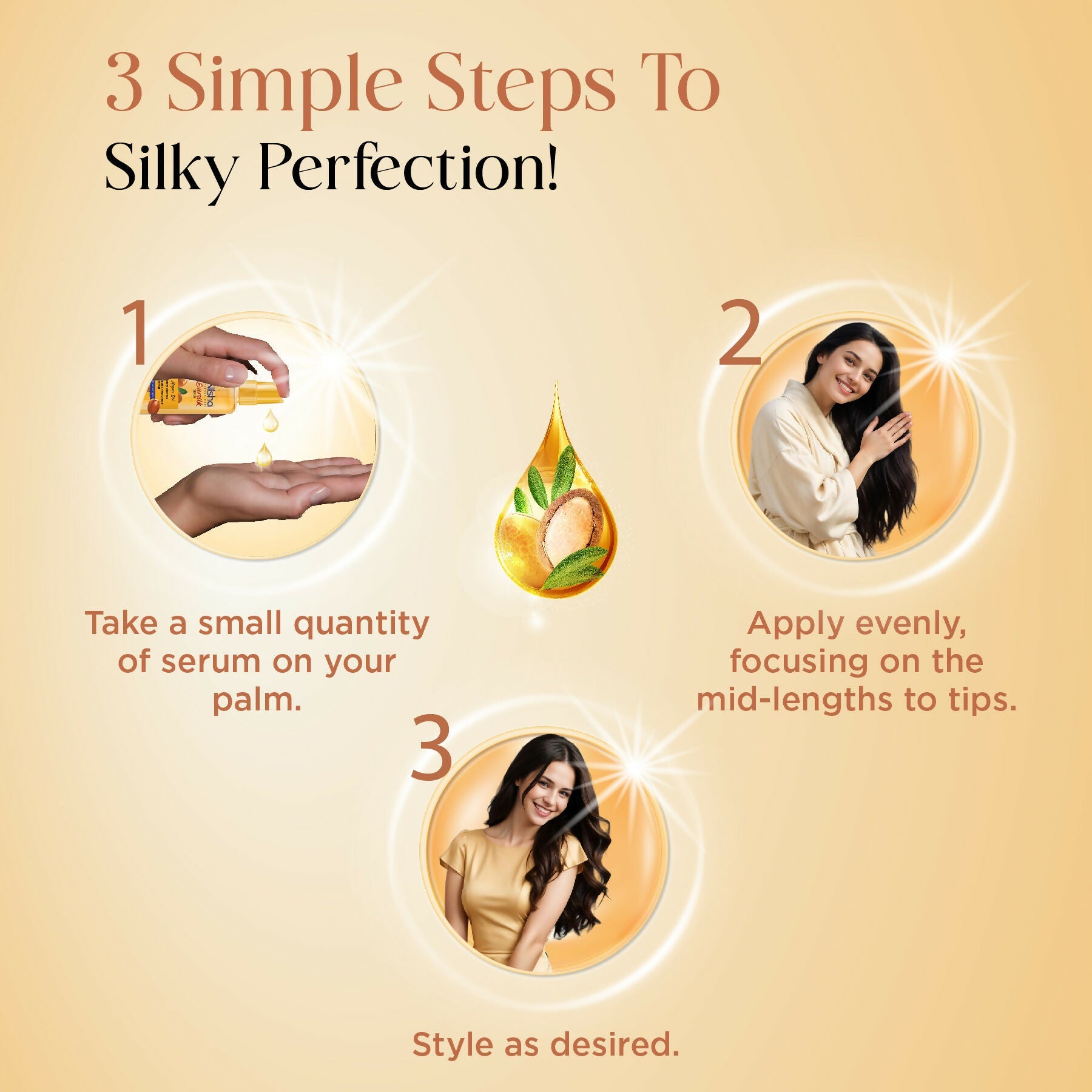 Nisha Hair Serum Eversilk Argan Oil Serum