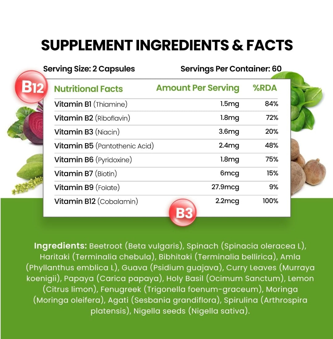 Himalayan Organics Organic B12 500mg Vegetarian Capsules (120 caps)
