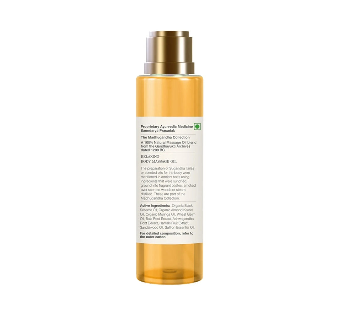Forest Essentials Body Sandalwood & Saffron ayurvedic skin massage oil