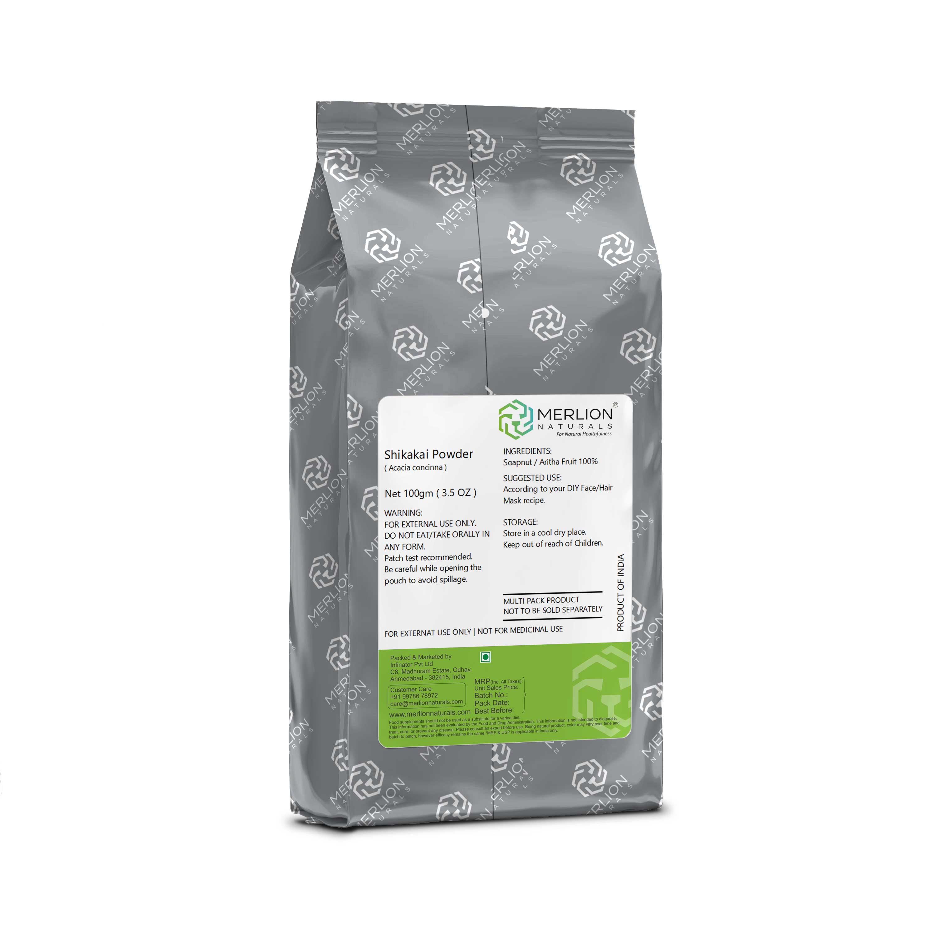 Merlion Naturals Amla Aritha and Shikakai Powder Combo