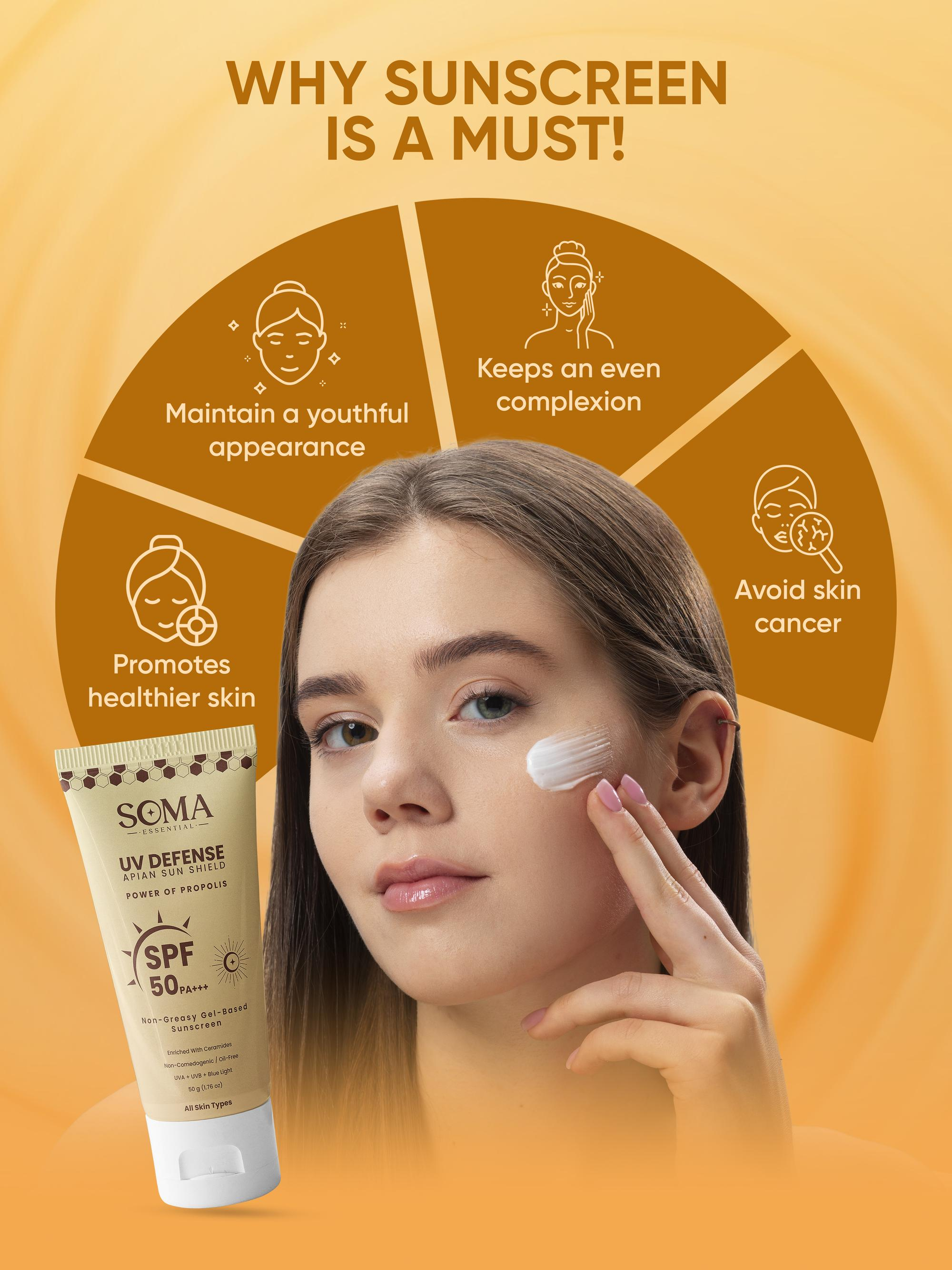 Soma Essential Propolis Based Apian Sunshield, 4% Niacinamide & Ceramides