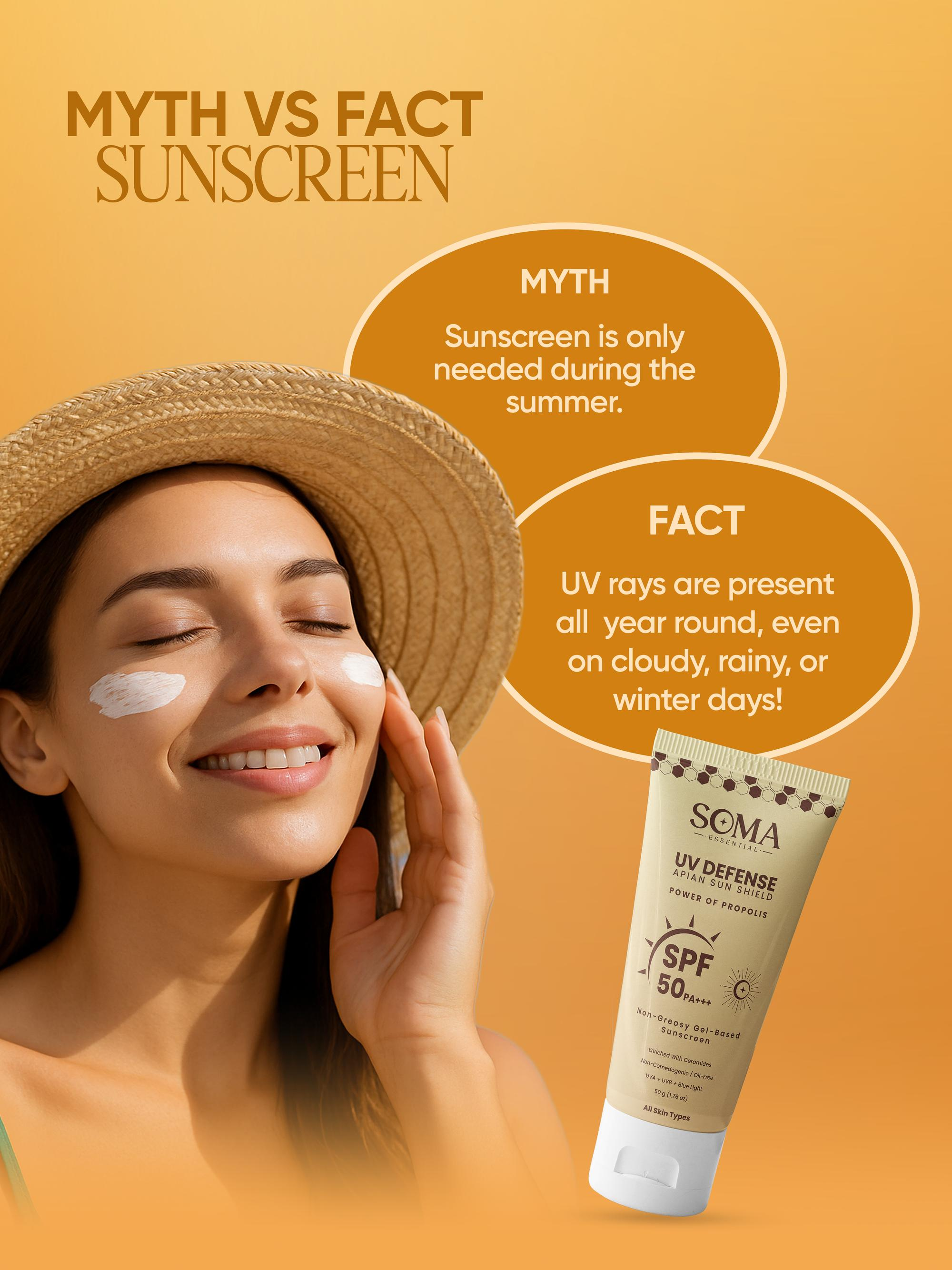 Soma Essential Propolis Based Apian Sunshield, 4% Niacinamide & Ceramides