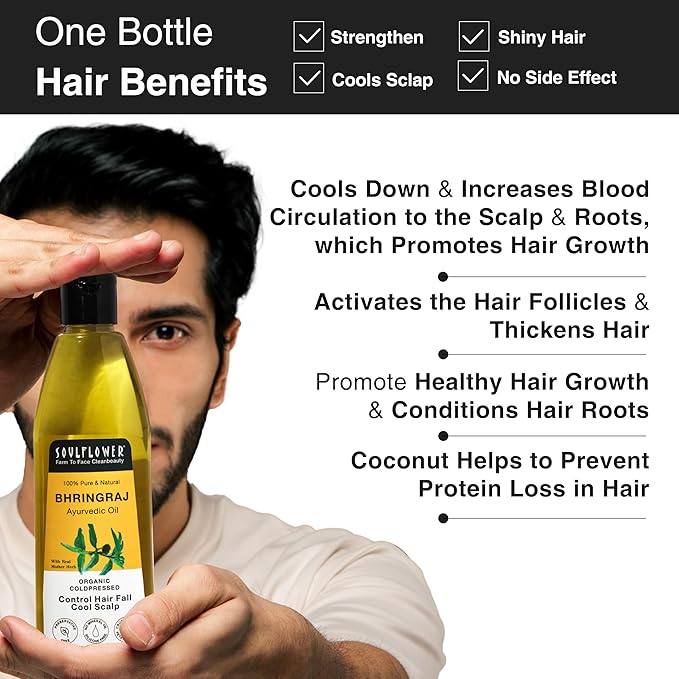 Soulflower Maha Bhringraj Oil for Hair growth