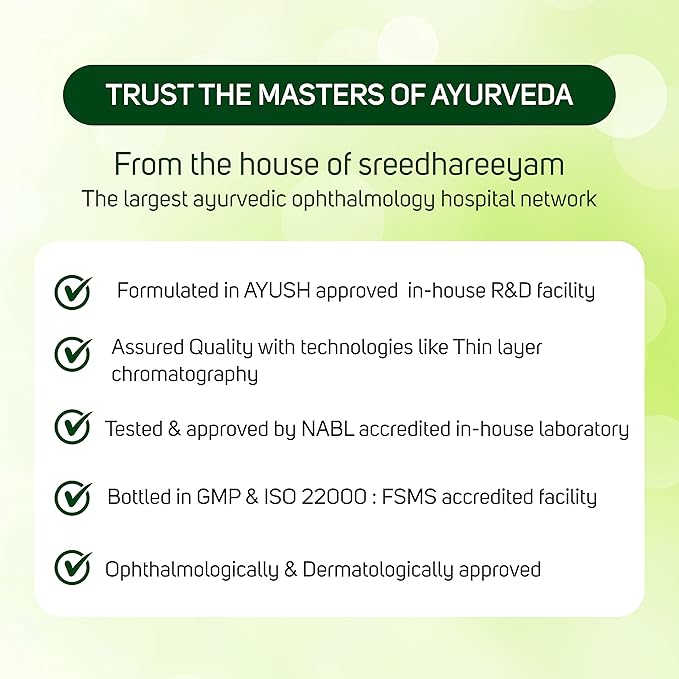 Sreedhareeyam Ayurveda Sunetra Regular Herbal Eyedrops