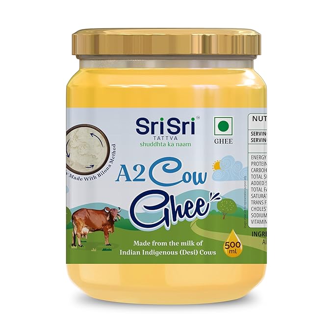Sri Sri Tattva | A2 Ghee | A2 Desi Ghee for Better Digestion and Immunity - 500 Ml