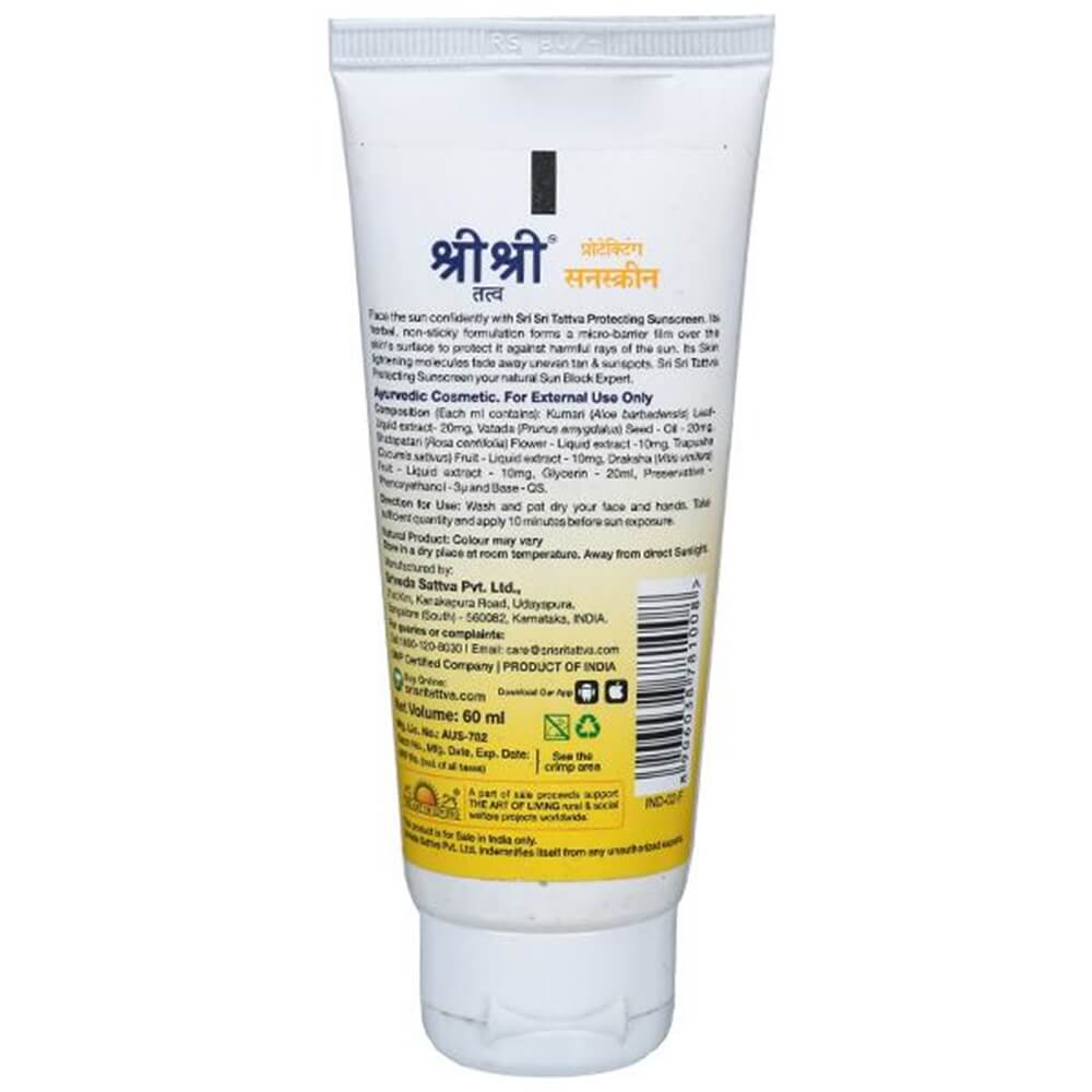 Sri Sri Tattva Protecting Sunscreen Cream - 60ml