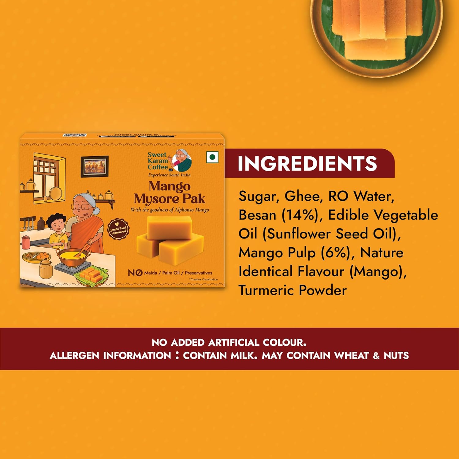 Sweet Karam Coffee Mango Mysore Pak