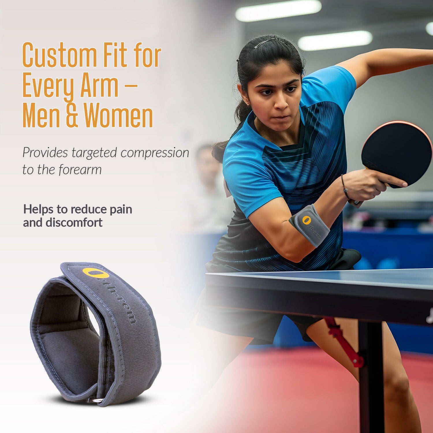Orth-rem Tennis Elbow Support Brace Strap For Men & Women