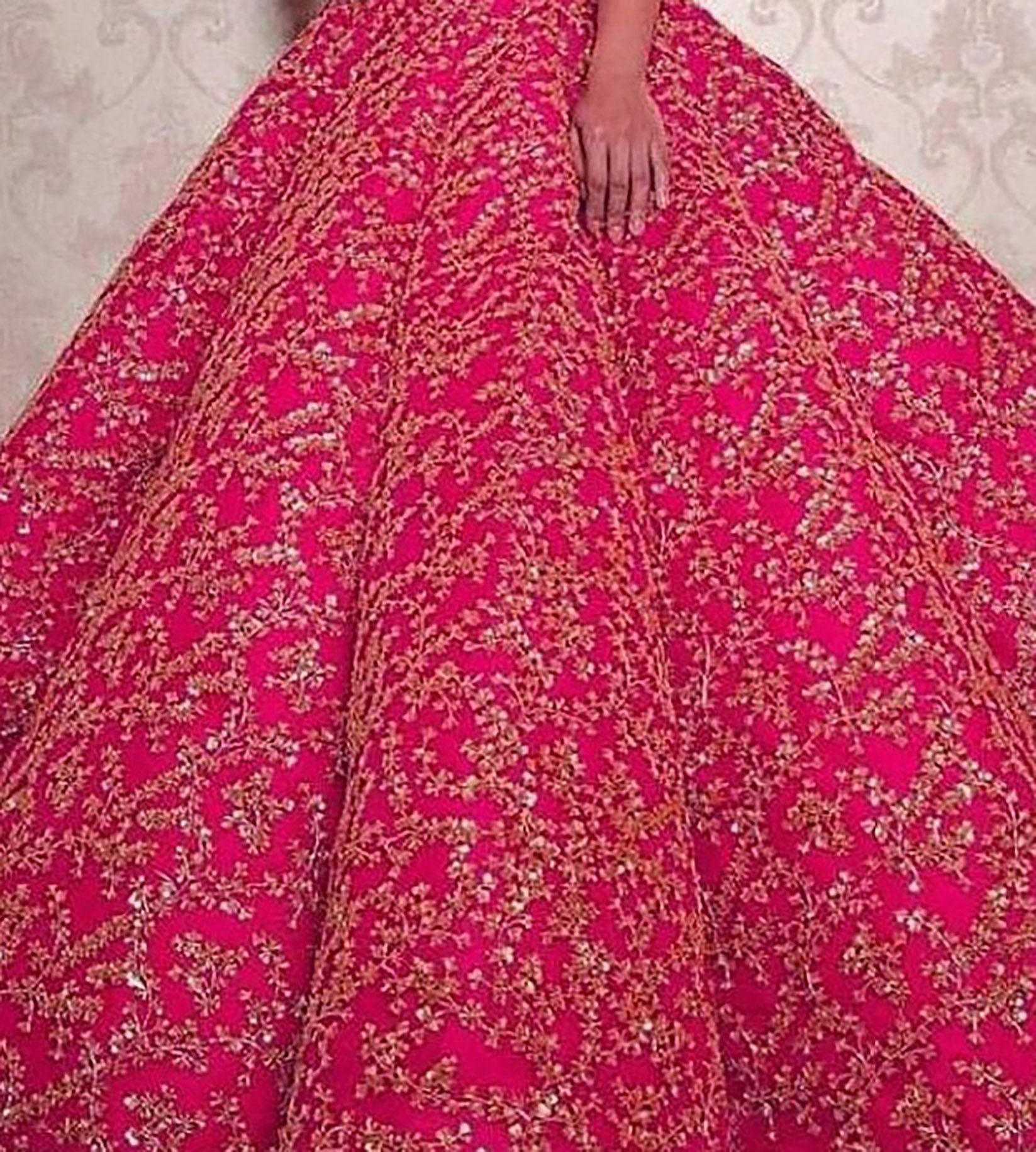 Aastha fashion off pink Lehenga Choli with two tone tafeta satin silk fabric blouse fabric