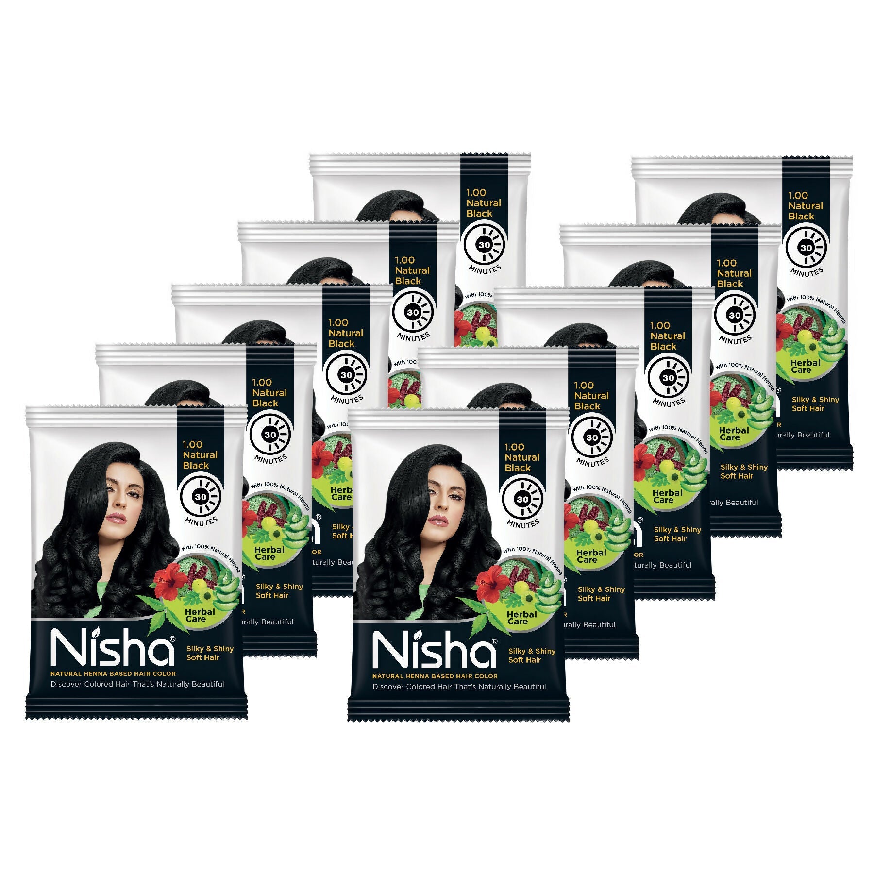 Nisha Henna Based Hair Colour For Women & Men Natural Black