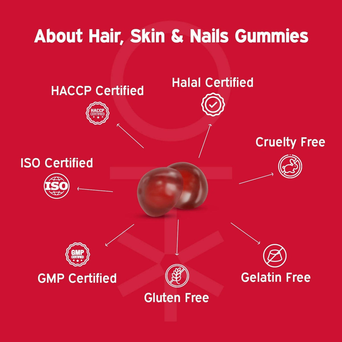 Nutriburst Biotin Gummies For Hair, Skin & Nails Growth