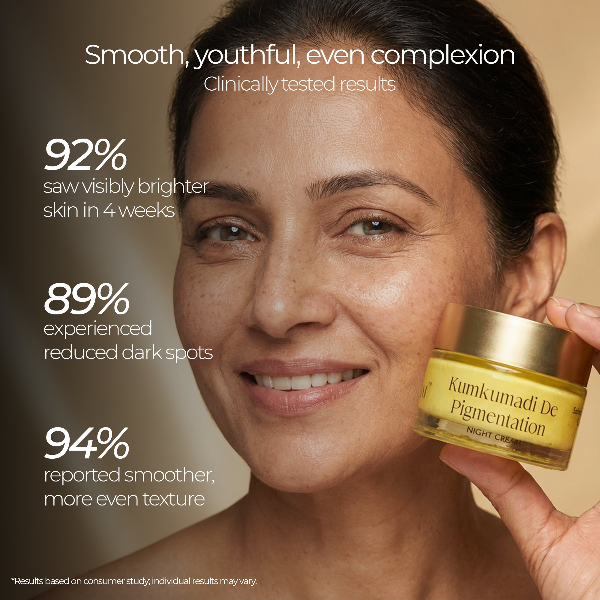 VedicDerm Kumkumadi De Pigmentation Night Cream with Saffron & Ceramides